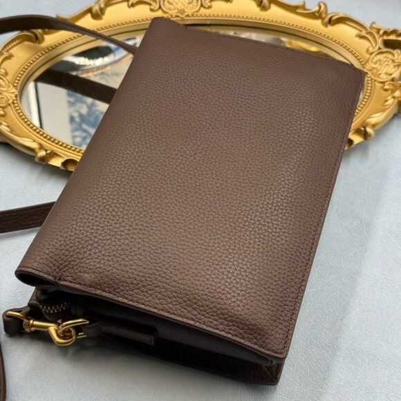 🆕 OROTON 🧿 NWOT Margot Crossbody, Brown Bear Pebble Leather - Picture 16 of 16